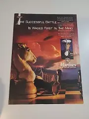 Marines Chess Military Print Ad 1992 8x11 Vintage