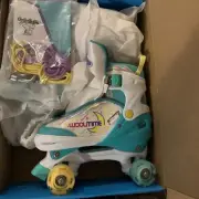 Woolitime Adjustable Roller Skates for Kids with All Wheels Light Up Size L