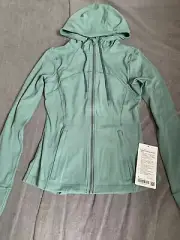 NWT Lululemon Hooded Define Jacket *Nulu~SIZE:6,8~Tidewater Teal & Spiced Chai
