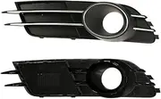 Fog Light Grille for Au&di A6 C7 2012-2014 Auto Grilles, Vehicle Grilles Car-Styling One Pair of Car Lower Bumper Grille with Fog Light Decoration