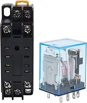 220/240V AC Coil DPDT Power Relay MY2NJ 8 Pin w Socket Base
