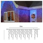 3/5/10M Solar LED String Fairy Icicle Curtain Lights Waterproof Christmas Party