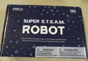 SUPER STEAM ROBOT WITH IINSTRUCTIONS 192 PIECES NEW STEM learning ages 3+ Fun