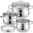 Tokio 6-Piece Stainless Steel Cookware Set – Induction Pots with Strainer Lid...