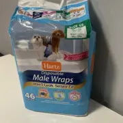 Hartz Disposable Male Dog Wraps with FlashDry Gel Technology Size SS (46 Wraps)