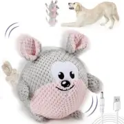 CiyvoLyeen Interactive Dog Toys for Boredom Active Moving Mouse Plush Grey