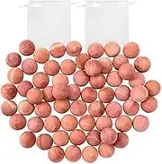 SVRITE Cedar Balls for Closets and Drawers Natural Cedar Balls for Clothes Storage 48PCs with 2 Satin Bags