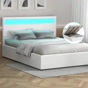 ALFORDSON Bed Frame RGB LED Gas Lift King