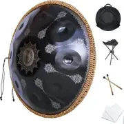 432/440hz 22 Inch d Minor Blue Steel Tongue Engraved Hand Pan Drum for Yoga &...