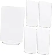 BEBEMOKO 5Pcs Acrylic Wedding Table Signs DIY Blank Seating Cards for Events Design Multi Purpose Name Tags for Guest Display and Table Setting