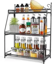3 Tier Countertop Organizer Kitchen Spice Rack Counter Shelf Stainless Steel