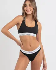 [Calvin Klein] Calvin Klein Women's Cotton Unlined Bralette in Black Size Small S Black