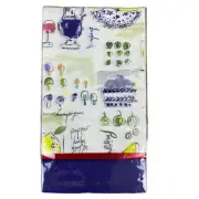 Guest Dinner Napkins 16 Pack 3-Ply Paper Navy Blue Provence Lemon Wine CR Gibson