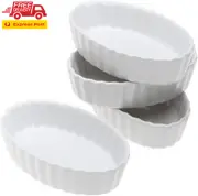 Chef’S Tools Porcelain Creme Brûlee Ramekin Set, 4-Piece, White