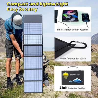 600W 1000W 18V Portable Solar Panel Charger 12V USB DC Camping Foldable Panels