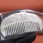 Solid 999 Fine Silver Cute Comb With Fish Pattern Small Portable Comb 3.74inch