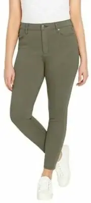 Buffalo David Bitton Women's Soft Stretch Ankle Skinny Jeans, Green, Size 8/29