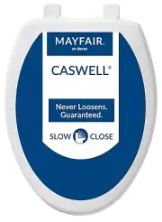 Mayfair Elongated Closed Front Slow Close Plastic Toilet Seat, White