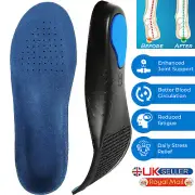 WORK BOOTS ORTHOTIC FEET ARCH HEEL SUPPORT SHOE INSERTS MASSAGING GEL INSOLES