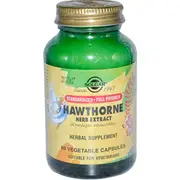 Solgar, Hawthorn Herb Extract, 60 Veggie Capsules - Herbal Supplement