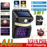 Solar Mosquito Killer Zapper Bug Insect Lamp LED Motion Sensor Light Fly Catcher