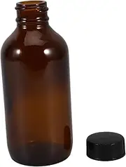 LIFKOME Glass Medicine Bottle with Phenolic Cap Refillable Laboratory Reagent Container for Pharmaceuticals Chemical Storage and Lab Use