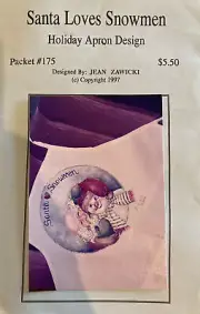 Vintage Tole Pattern Packet: Santa Loves Snowmen Apron Design by Jean Zawicki