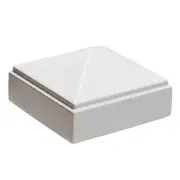 2" x 2" Decorex Hardware Aluminium Pyramid Post Cap for Metal Posts - White