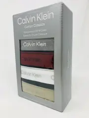 CALVIN KLEIN Men's 100% Cotton Hip Brief *5-Pack* Black, Multicolor Waistband, S