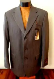 Men's Cianni Cellini Gray Wool Jacket Blazer Coat Three Button New 42R New $500