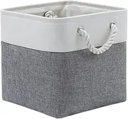 Ｂｅｓｇａ Fabric Storage Bin Closet Organizer Folded with Handles Decor Storage Basket Cloth Basket for Closet Shelf Bedroom Apartment