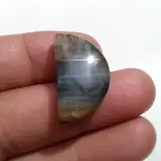 Fabulous Blue Tiger Eye D Shape 33.50 Crt 28x16x8 MM Tiger Eye Loose Gemstone