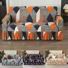 1/2/3/4 Seater Print Spandex Sofa Skirt Covers for Living Room Couch Slipcovers