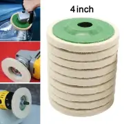 4" Felt Wool Buffing Polishing Wheel Buffer Buff Polish Pad Angle Grinder Disc