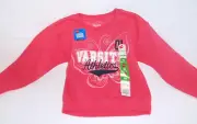 NEW GIRLS HANES SIZE XS (4/5) VARSITY PINK SWEATSHIRT LONG SLEEVES - ECOSMART