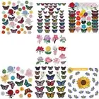 Sew Applique Sew On Patches Set Butterfly Iron on Patches for Clothing Floral