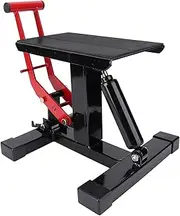 Motorcycle Jack Lift Stand, Adjustable Height Hoist Table Hydraulic Lift for Offroad Dirt Bike Repair Maintenance, 330Lbs Capacity