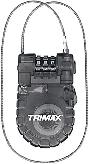 Trimax T33RC Retractable Cable 3-Digit Combo Lock (90cm x 2.4mm)