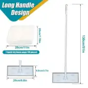 Electrostatic Dust Collector Mop Foldable Long Handle with Disposable Vac Paper