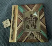 Island Paper Handmade Natural Paper Bamboo Banana Leaves Boho Turtle Photo Album