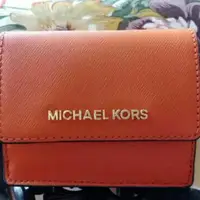 在飛比找蝦皮購物優惠-Michael Kors MK金屬Logo小皮夾錢包信用卡夾