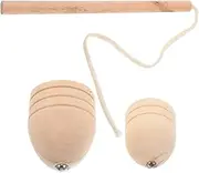 Vaguelly Gyroscope Toy Wooden Spinning Top Set Educational Fidget Toy Hand-Painted for Boys and Girls Retro Collectors