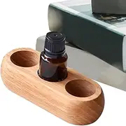Nail Polish Storage, Storage for Oil Bottles - Wooden Desk Organiser with Multiple Compartments, Compact for Cosmetic Table, Bathroom & Kitchen