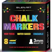 8 Liquid Chalk Markers Chalkboard Blackboard Whiteboard Glass Window Erasable