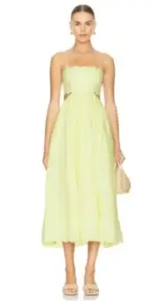 BNWT Zimmermann Halliday Yellow Scallop Dress Size 0