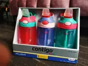NEW 3-Pack Contigo Kids Gizmo Water Bottles 414ML for Boys or Girls
