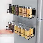 2PCS Magnetic Spice Rack For Refrigerator Shelf Organizer For Cabinet Hanging