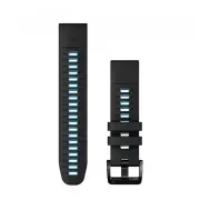 Garmin Fenix 7 Pro 22mm QuickFit Replacement Silicon Band Black Cirrus Blue