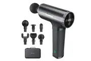 TaoTronics Massage Gun, Handheld massager, 10H Battery Life Deep Tissue Muscle Massager for Athletes, Low-Decibel Muscle Massager for Relieving Muscle Pain, Soreness and Stiffness