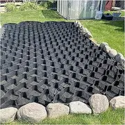 Ground Grid Permeable Gravel/Soil Pavers Mesh 2" Tall, Heavy Duty Stabilizer Gravel Grid for Garden Yard Landscaping Slope, Subgrade Work, Driveways, Parking Areas(5x8m/16x26ft)